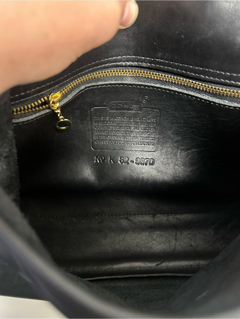 Vintage Coach 9870 Court bag, made in USA Black leather - Picture 2 of 6
